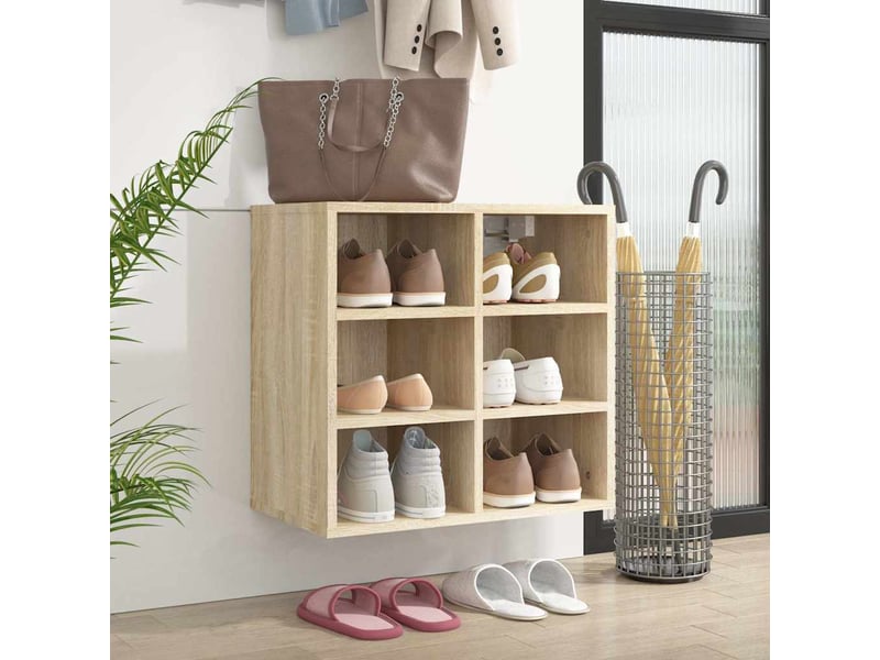  Meuble à chaussure, armoire à chaussures chêne sonoma 52,5x30x50 cm  - Conforama B