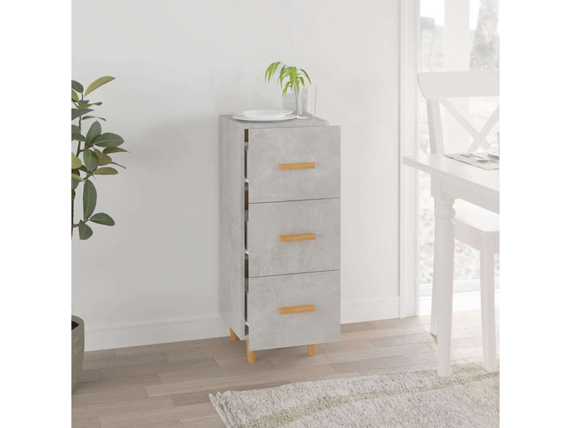  Buffet - bahut - meuble de rangement gris béton 34,5x34x90 cm bois d'ingénierie  - Conforama C