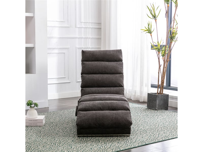 Fauteuil relaxant fixe en lin, massage à vibration douce, dossier ergonomique inclinable, pour salon et chambre - Conforama A