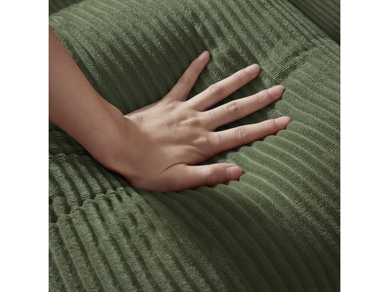 Canapé convertible lit 1 place vert avec rangement intégré tissu velours et mousse 195x89x59 cm - Conforama R