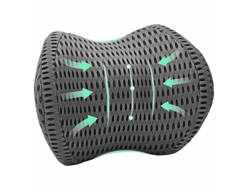  Oreiller, coussin cervical gris mousse à mémoire de forme 31 x 22 x 13 cm cf51354  - Conforama A