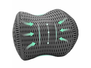 Oreiller, coussin cervical gris mousse à mémoire de forme 31 x 22 x 13 cm cf51354