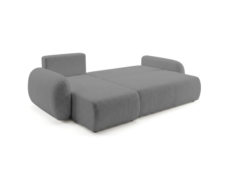  Alya - canapé d'angle convertible et réversible 3 places en bouclette  - Conforama C