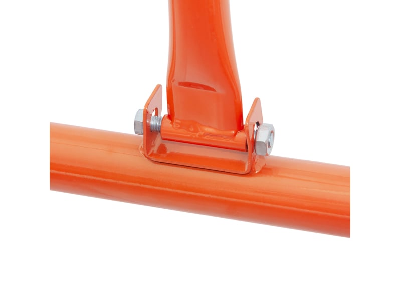  Chariot porte-plaques 116 x 57 x 114 cm orange en acier allié, charge jusqu'à 1000 kg, 4 roulettes  - Conforama E