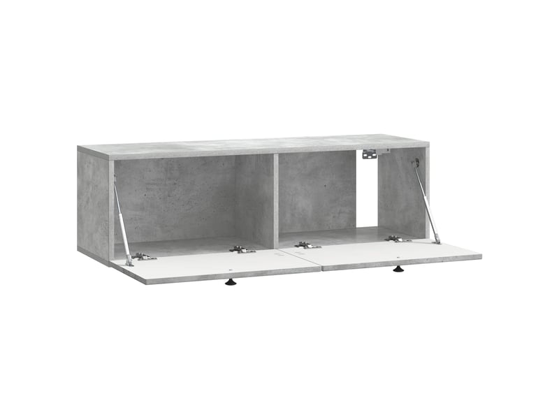  Meuble tv - banc tv - meuble de rangement mural gris béton 98 x 31 x 30 cm bois d'ingénierie  - Conforama E