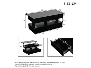 Table basse  coloris noir <strong></strong> <strong></strong>