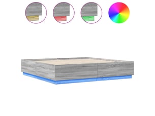 Lit 2 places 200x200 cm coloris gris