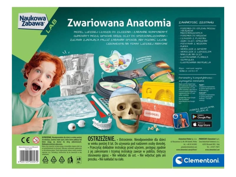  Coffret scientifique clementoni 50697 science  and  jeu - anatomie déjantée 8005125506972 - Conforama B