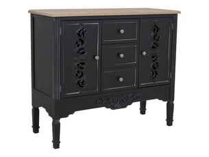 Buffet en bois noir 100x40x86 cm h
