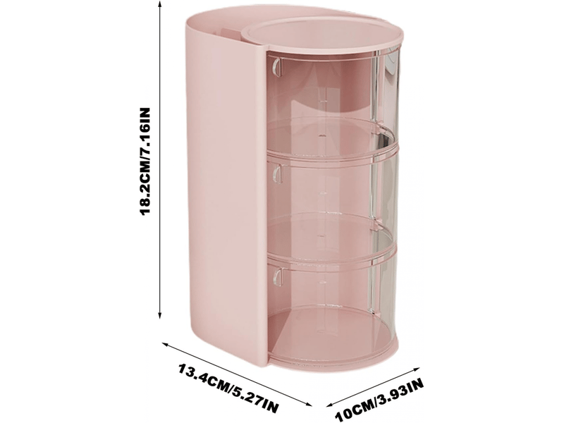 Boîte de rangement de maquillage, organiseur de cosmétiques de grande capacité, tiroir de rangement de beauté rotatif - Conforama B
