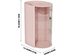 Boîte de rangement de maquillage, organiseur de cosmétiques de grande capacité, tiroir de rangement de beauté rotatif