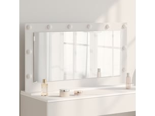 Miroir rectangulaire à fixer coloris blanc <strong></strong> <strong></strong> - 100 cm x 55 cm
