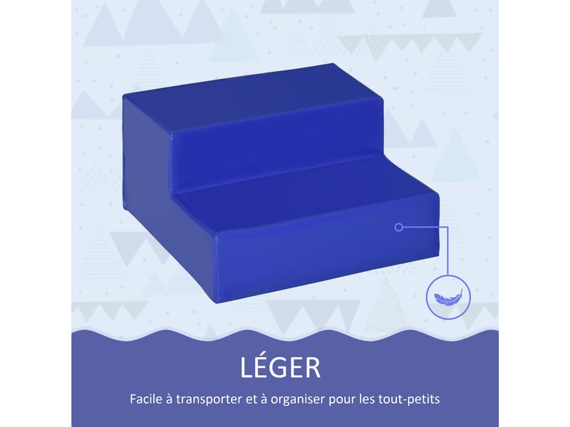 4 blocs de construction xl - modules de motricité - jouets éducatifs - parcours motricité enfant mousse epe polyuréthane, bleu, jaune, rouge - Conforama W