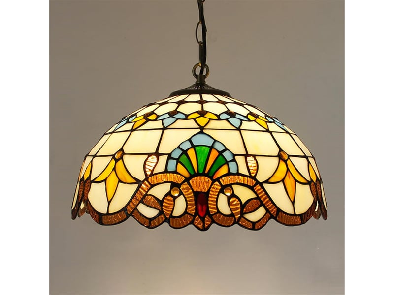  Suspension créative en bois massif et verre, style campagne – e27, source 9w blanc chaud incluse, pour salle à manger, bureau et chambre-style 1  - Conforama C