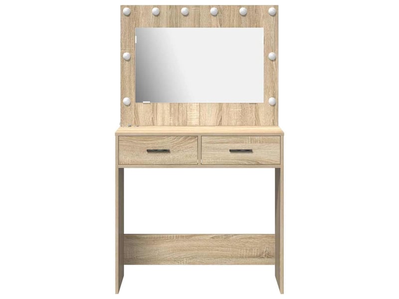  Coiffeuse, table de toilette chêne sonoma 78,5x41x135 cm  - Conforama E