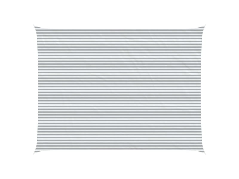 Voile d'ombre - voile d'ombrage - voile parasol gris clair et blanc 6 x 8 m - Conforama A