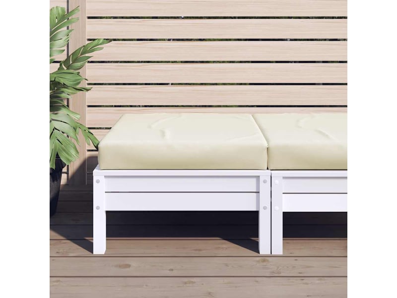  Coussin de palette, coussin de chaise, coussin de canapé crème 60x60x9,5 cm tissu oxford cf55336  - Conforama B