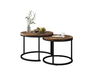 Table basse rond(e) coloris marron <strong></strong> <strong></strong> - 50 cmx45.5 cm