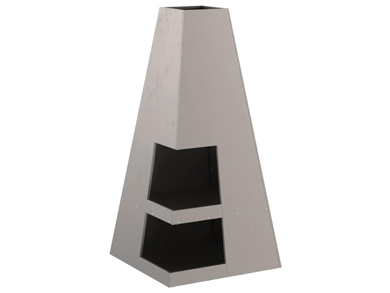  Brasero exterieur, foyer camping rouillé 50x50x100 cm acier patiné shl28551  - Conforama E