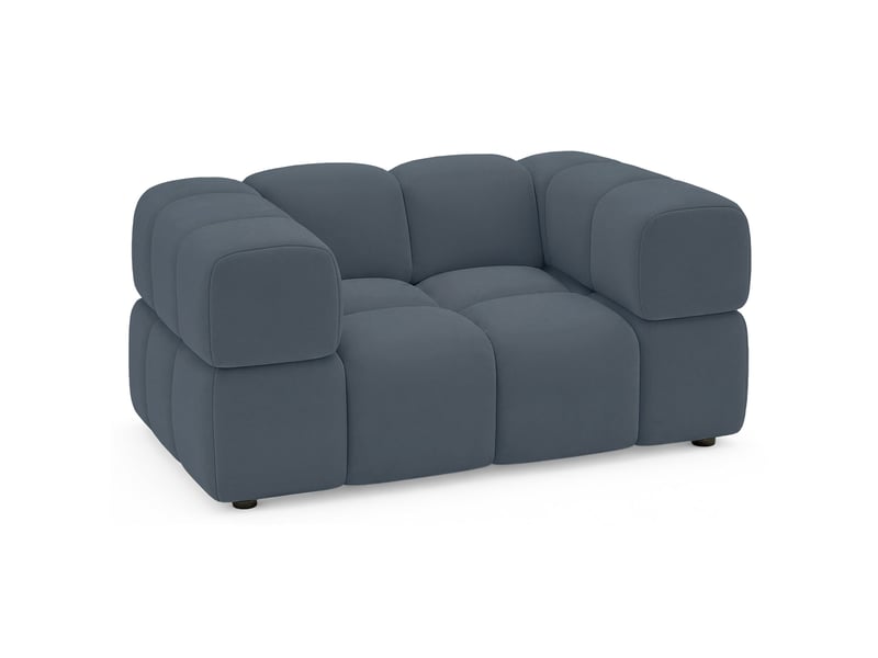 Selsey hollme - fauteuil coque - 150 cm - velours bleu clair Hollme - Conforama A