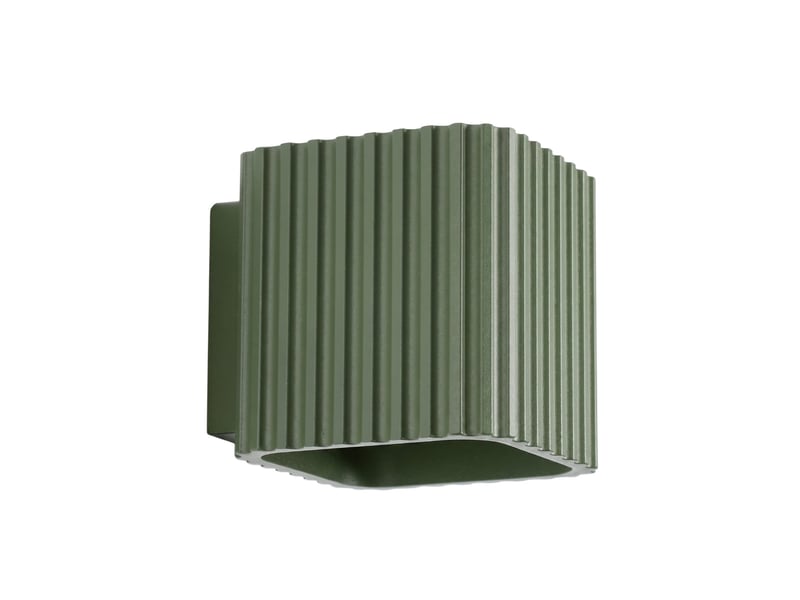  Applique riff vert olive g9 aluminium moderne 10x10x12cm SL.3049 - Conforama A