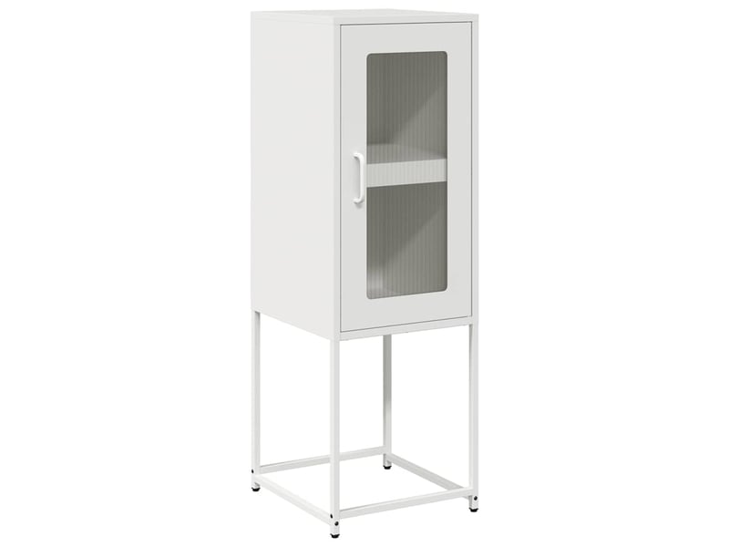  Buffet - bahut - meuble de rangement blanc 36x39x107 cm acier laminé à froid  - Conforama A