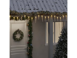 Guirlande lumineuse de noël 100 led blanc chaud 10 m acrylique pvc