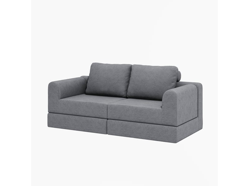  Canapé droit convertible ,2 places, avec mousse à mémoire de forme et soutien dorsal,160 x 80 x78 cm,gris  - Conforama A