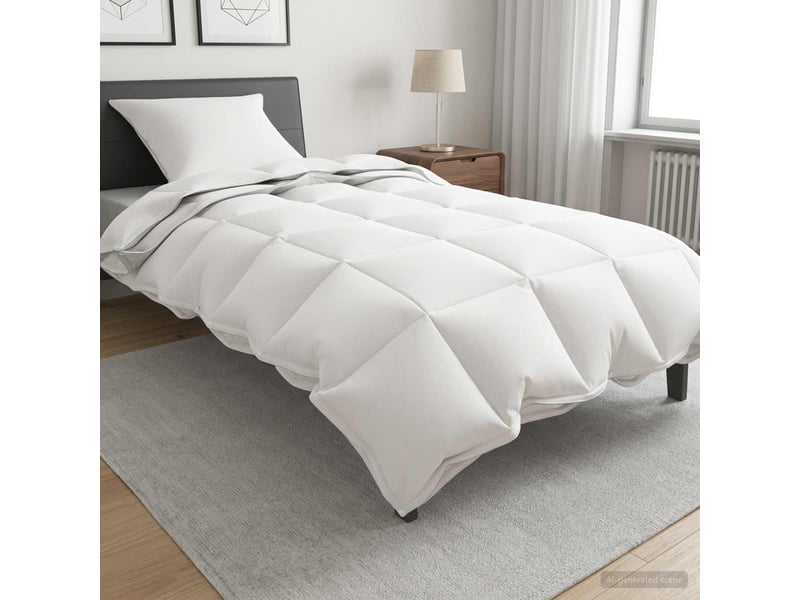  Ensemble de duvet annuel 2 pcs - couette 137 x 200 cm toutes saisons blanc  - Conforama B