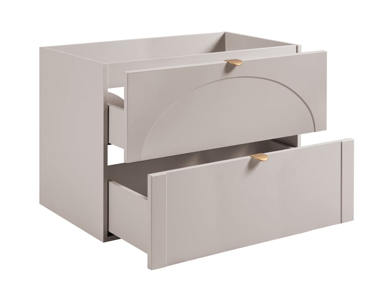Meuble sous-vasque suspendu aura 160 cm avec plan blanc cachemire mat k - Conforama E