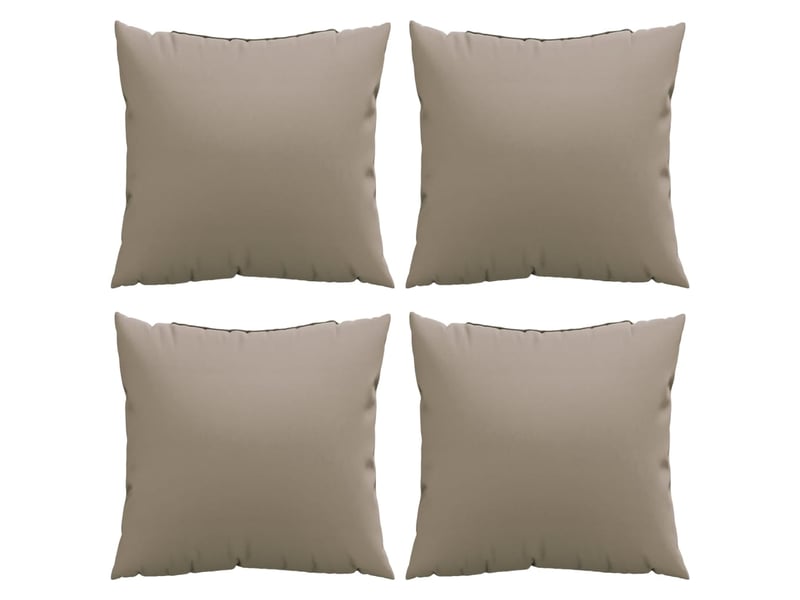  Lot de 4 coussins de canapé, coussins décoratifs taupe 40x40 cm tissu cf59244  - Conforama D
