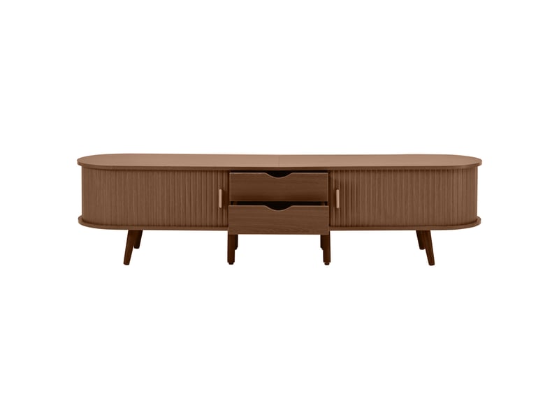  Ensemble salon meuble tv et table basse couleur noyer en mdf  - Conforama D