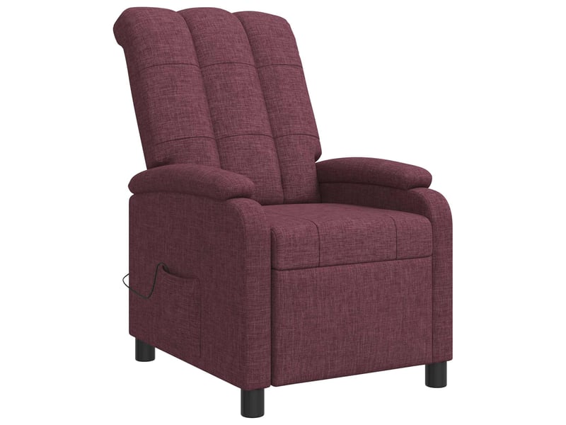  Vidaxl fauteuil de massage inclinable pourpre tissu  - Conforama E