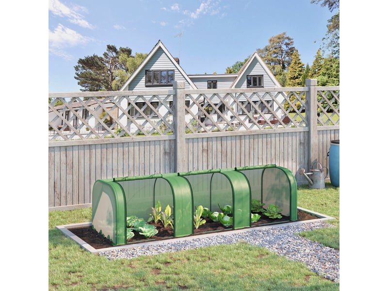  Mini serre de jardin serre à tomates 3l x 1l x 0,8h m acier pe haute densité 140 gm² anti-uv 3 fenêtres vert  - Conforama D