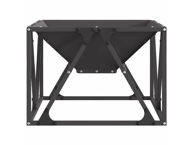  Brasero exterieur, foyer noir 50x50x35 cm acier patiné  - Conforama E