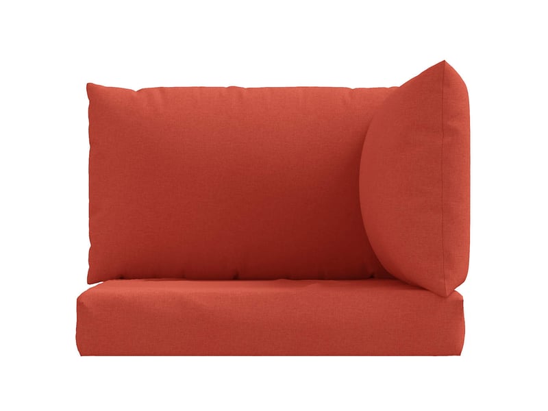  Lot de 3 coussins de palette, coussins de canapé rouge mélangé tissu cf59706  - Conforama D