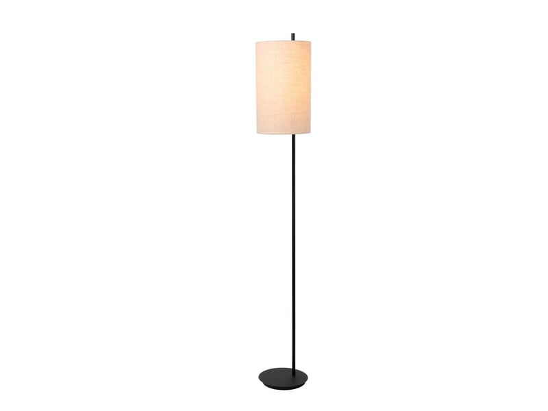 Lampadaire métal noir abat-jour lin - e27 - lucide - magic  - Conforama A