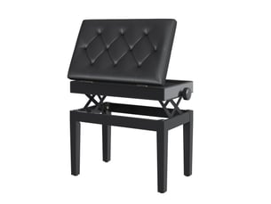 Banquette de piano réglable en hauteur avec rangement, 54,5 x 33 x 48-58 cm