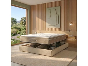 Ensemble matelas et sommier 160x200 cm Ressorts + mémoire de forme <strong>Sampur</strong> <strong>PREMIUM</strong> soutien Medium épaisseur 33 cm