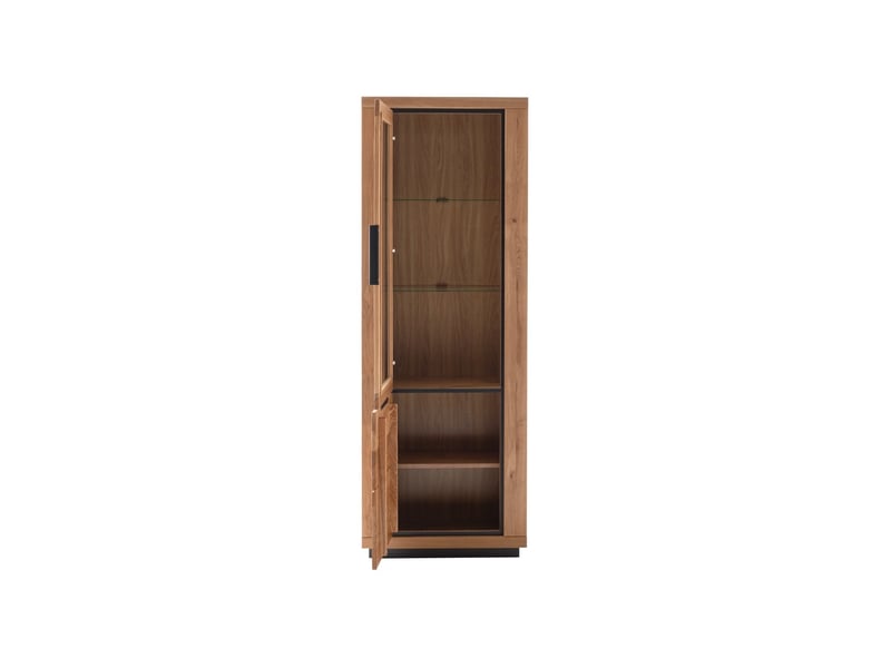  Ensemble salon de 4 pièces meuble tv, vitrine haute et vaisselier étagère coloris chêne massif  - Conforama E