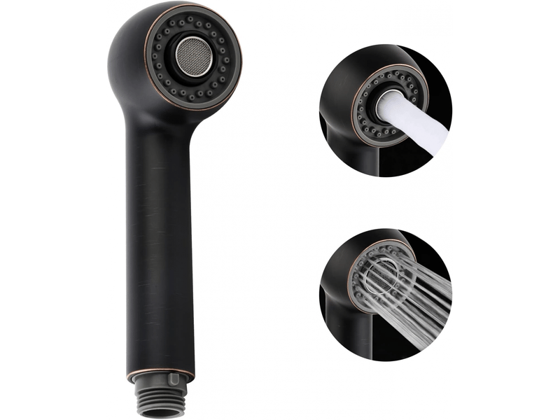  Douchette extractible pour robinet, double fonction, remplacement pour évier de cuisine, connecteur g12, non universel, noir  - Conforama A