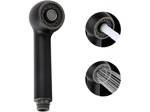 Douchette extractible pour robinet, double fonction, remplacement pour évier de cuisine, connecteur g12, non universel, noir