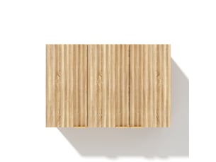 Armoire murale 3 portes en mdf coloris naturel 90 x 29 x 60 cm
