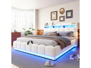 Lit coffre 180x200 cm    coloris blanc