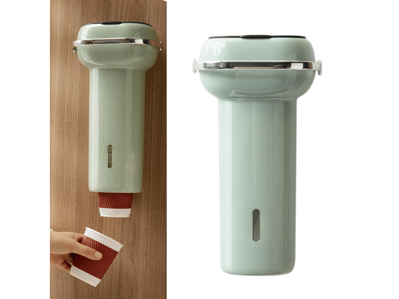  Distributeur mural de gobelets en papier, porte-gobelets avec espace de rangement unique pour la maison, la cuisine et le bureau  - Conforama E