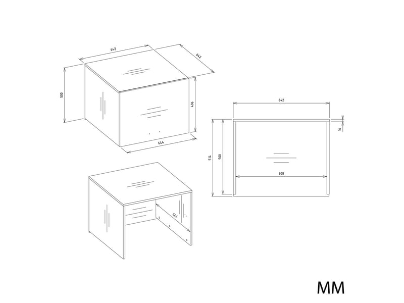  Pola Rehausse - Meuble de salle de bains, à placer au-dessus d'un lave-linge/sèche-linge - 64x50x64 cm - Chêne artisan  - Conforama C
