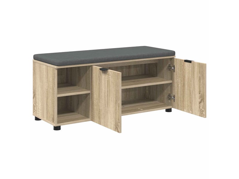  Banc d'entrée, banc interieur avec coussin chêne sonoma 100x38x46 cm shl35114  - Conforama E