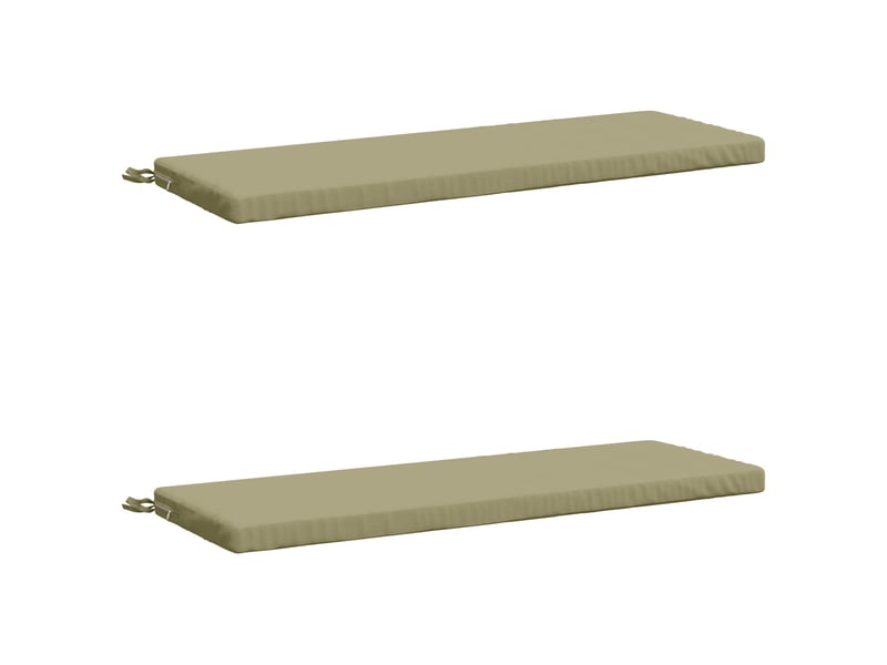 Lot de 2 coussins de banc, coussins d'assise soest 100 % polyester vert clair cf57559 - Conforama A