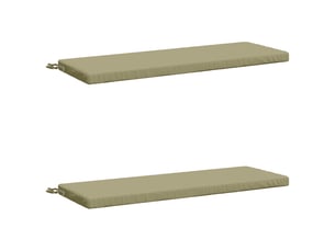 Lot de 2 coussins de banc, coussins d'assise soest 100 % polyester vert clair cf57559