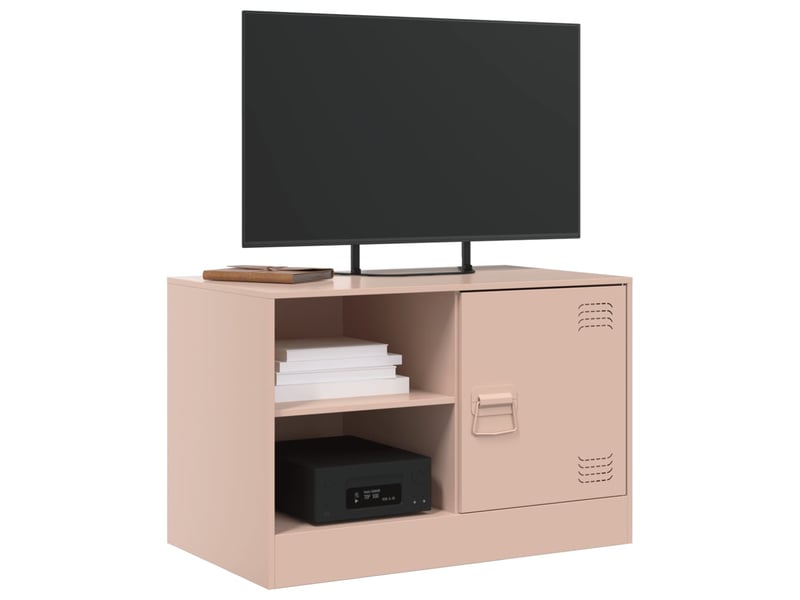  Lot de 2 meuble tv bas salon rose 67x39x44 cm acier shl52386  - Conforama C